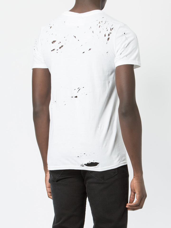 Loha Vete Mayhem Distressed T-shirt - White