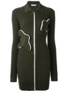 J.w.anderson Patch Pocket Ribbed Dress, Women's, Size: Medium, Green, Spandex/elastane/merino
