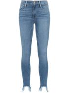 Frame Le High Skinny Stiletto Hem Jeans - Blue