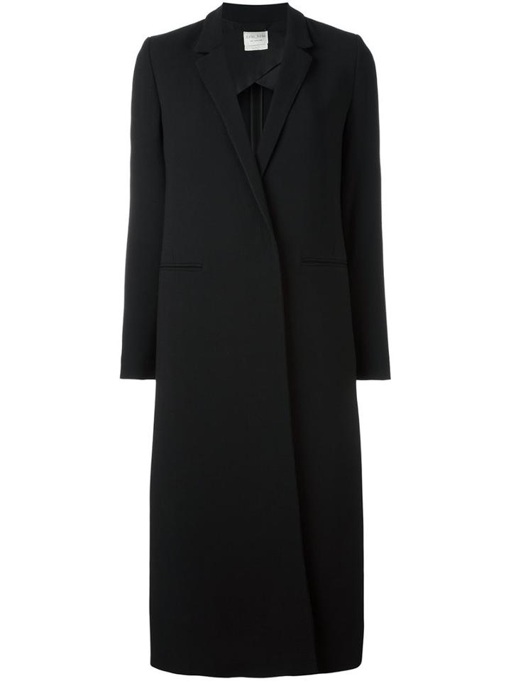 Forte Forte Single Breasted Coat, Women's, Size: 0, Black, Cotton/cupro/viscose/virgin Wool