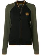Mr & Mrs Italy Two-tone Zipped Sweatshirt - Green