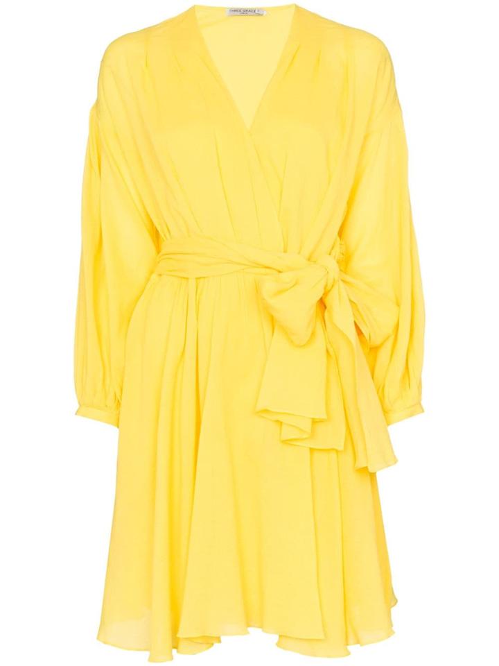 Three Graces Carina Wrap Mini-dress - Yellow