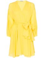 Three Graces Carina Wrap Mini-dress - Yellow