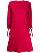 Federica Tosi Pleated Waist Dress - Red
