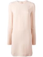 Stella Mccartney Pleated Sleeve Dress, Women's, Size: 40, Pink/purple, Viscose/acetate/spandex/elastane
