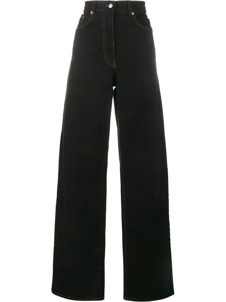 Dries Van Noten Picabis Wide-leg Trousers, Women's, Size: 27, Black, Cotton
