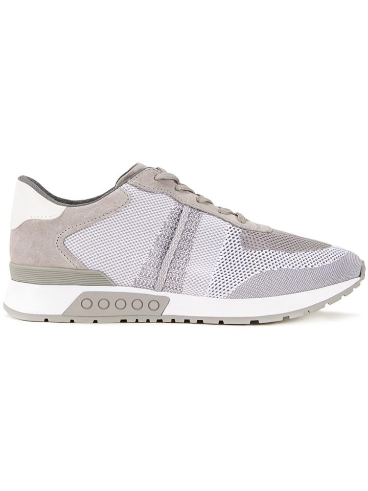 Tod's Panelled Sneakers - Grey
