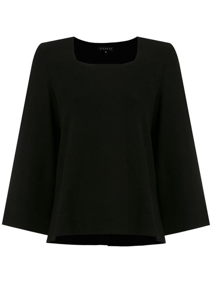 Alcaçuz Lena Button Up Top - Black