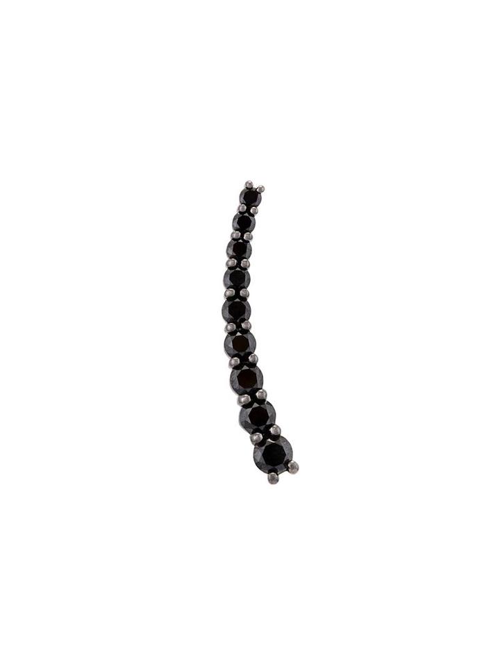 Alinka 'dasha' Black Diamond Right Side Large Slider Earring, Women's, Metallic