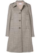 Red Valentino Checked Coat - Brown