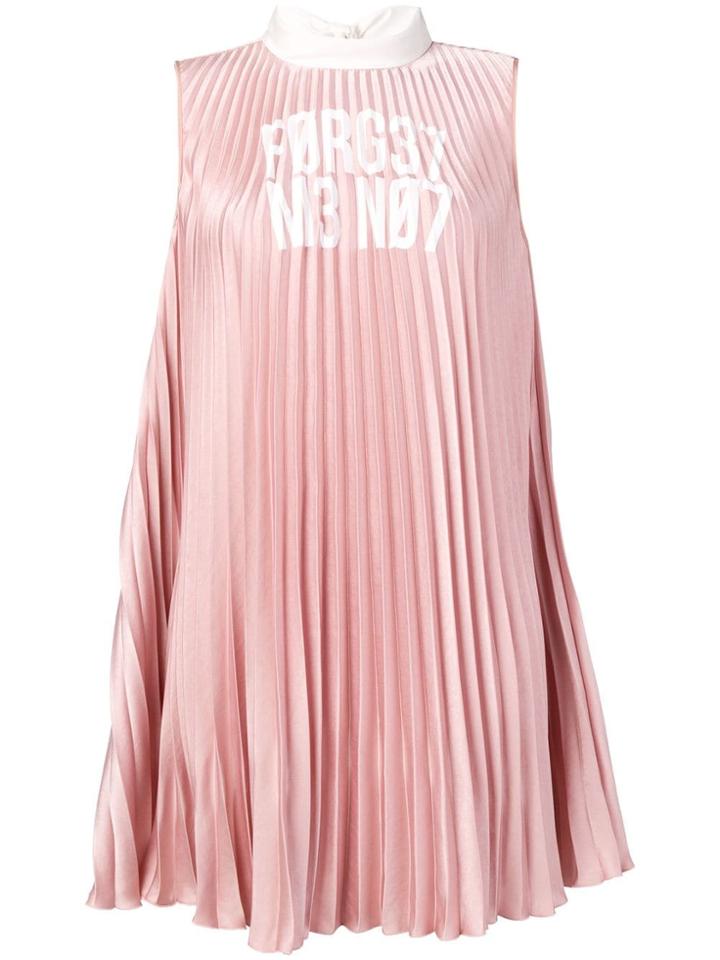 Red Valentino Forget Me Not Pleated Mini Dress - Pink