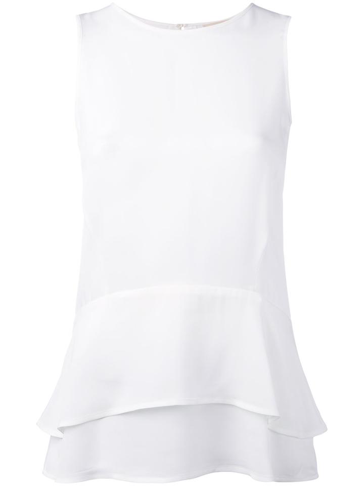 Michael Kors - Layered Ruffle Blouse - Women - Silk - Xs, White, Silk
