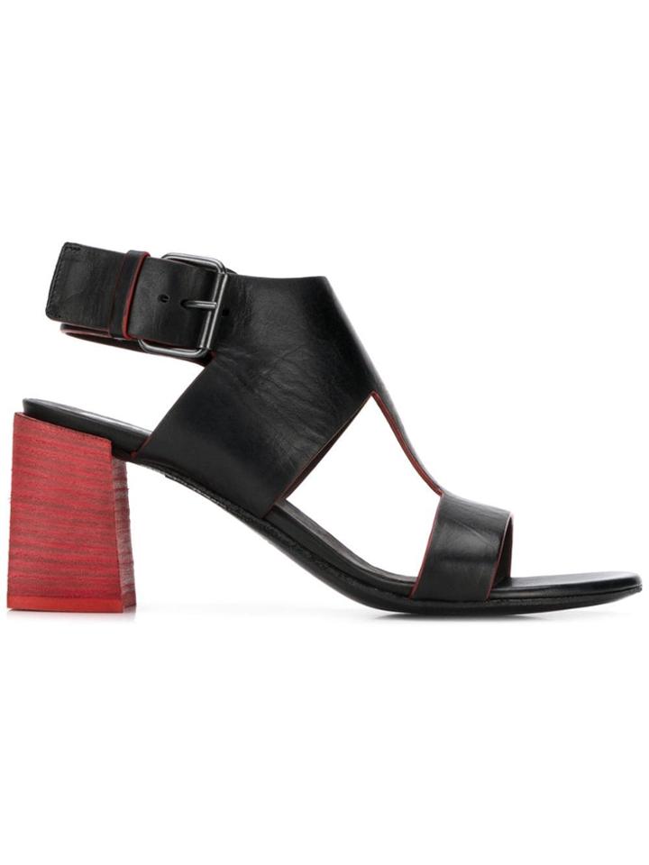 Marsèll Block Heel Slingback Sandals - Black