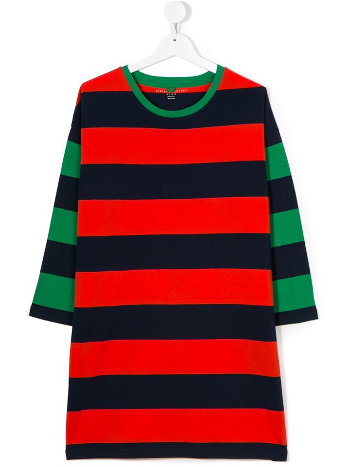 Stella Mccartney Kids Striped T-shirt Dress - Red