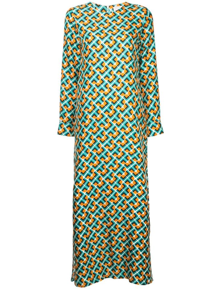 La Doublej Geometric Print Maxi Dress - Multicolour