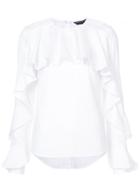 Veronica Beard Ruffled T-shirt - White
