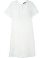 Rochas Embroidered Shift Dress, Women's, Size: 40, White, Silk/polyamide