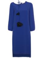Marni Flower Tassel Midi Dress - Blue