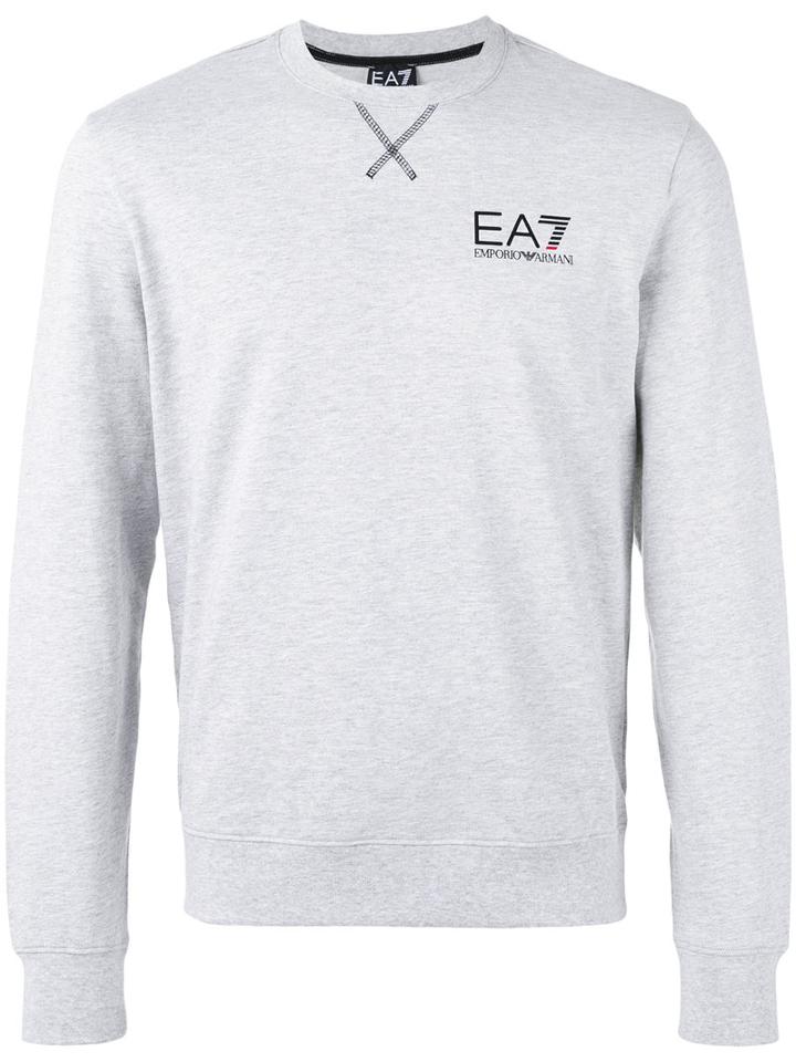 Ea7 Emporio Armani - Logo Print Sweatshirt - Men - Cotton - L, Grey, Cotton