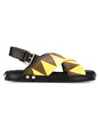 Marni Zig Zag Print Buckle Sandals
