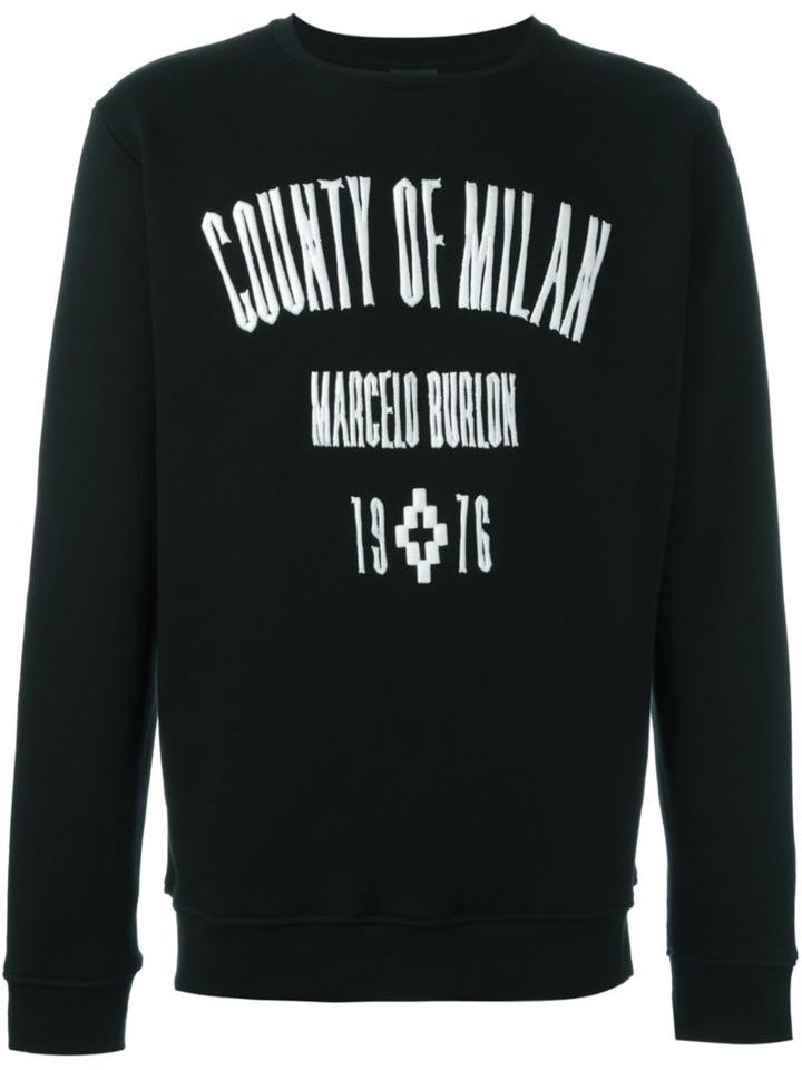 Marcelo Burlon County Of Milan El Mistcapurata Sweatshirt, Men's, Size: Xs, Black, Cotton/polyester