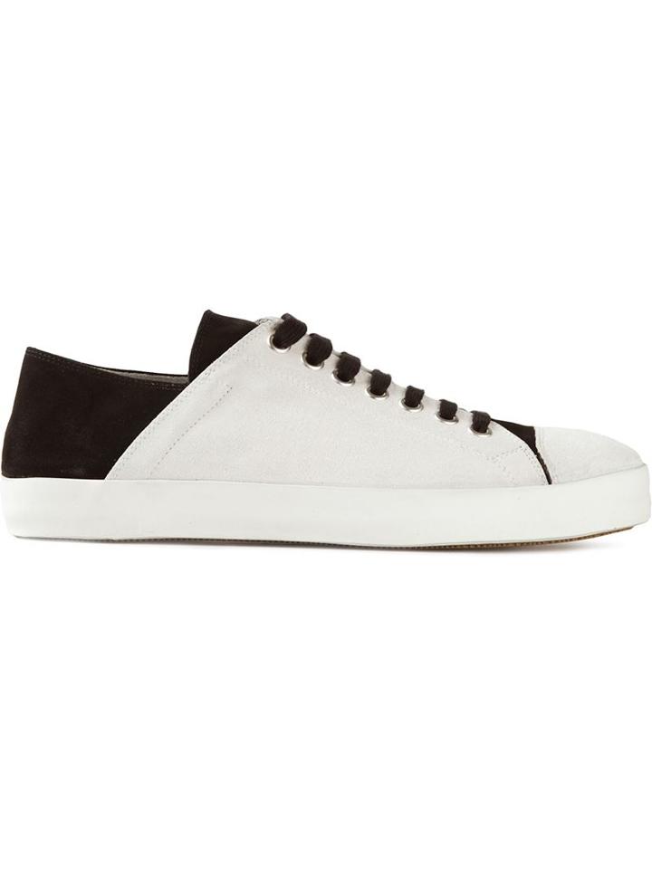 Ann Demeulemeester Contrasting Heel Counter Sneakers