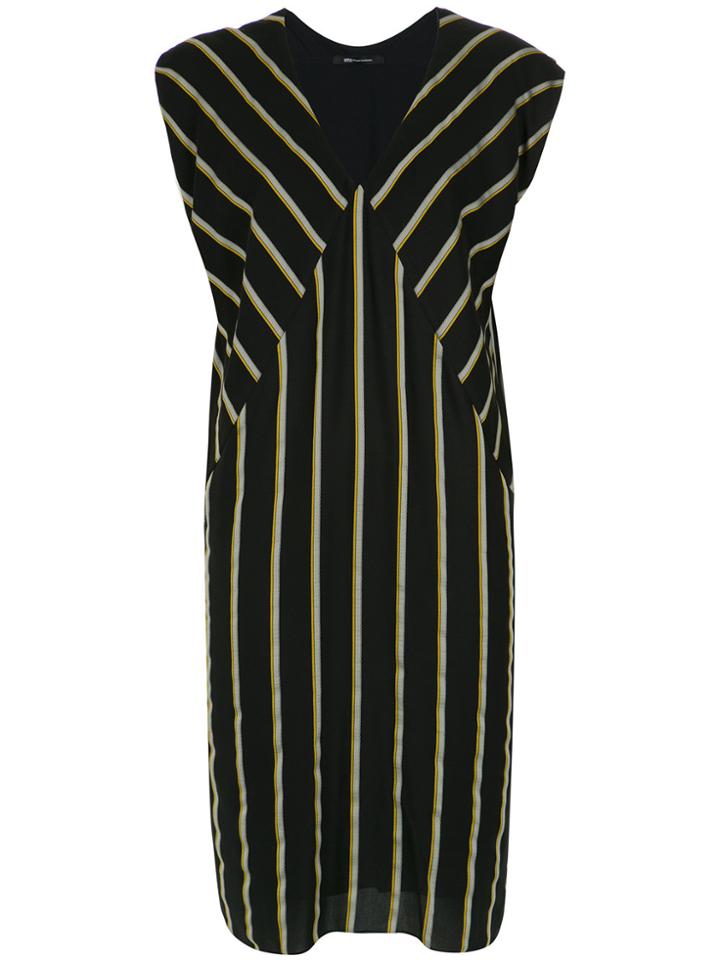 Uma Raquel Davidowicz Striped Midi Dress - Black