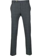Entre Amis Slim-fit Checked Trousers - Grey