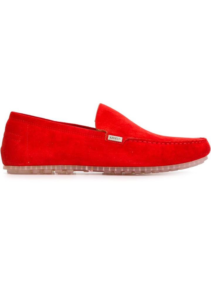 Kenzo Angelo Loafers, Men's, Size: 44, Red, Leather/rubber