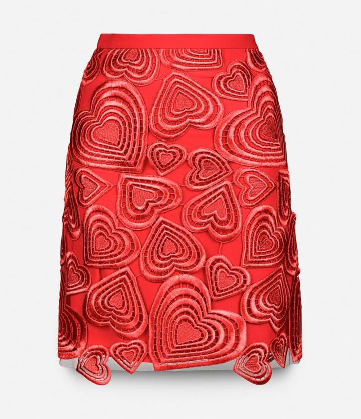 Christopher Kane All Over Love Heart Lace Mini Skirt