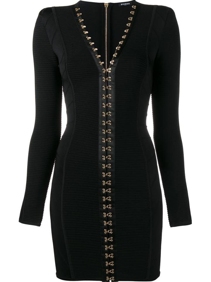 Balmain Fitted Hook Fasten Dress