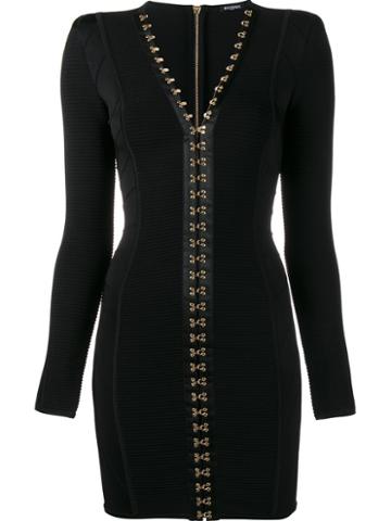 Balmain Fitted Hook Fasten Dress