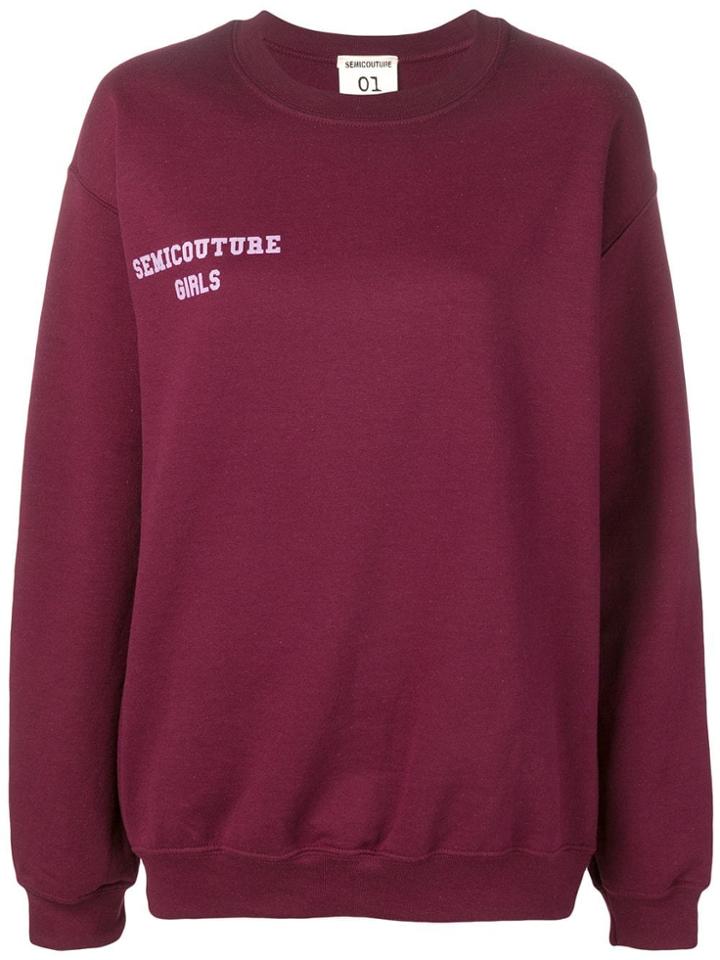 Semicouture Logo Sweatshirt - Red