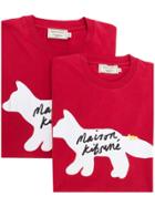 Maison Kitsuné Handwriting Fox T-shirt - Red