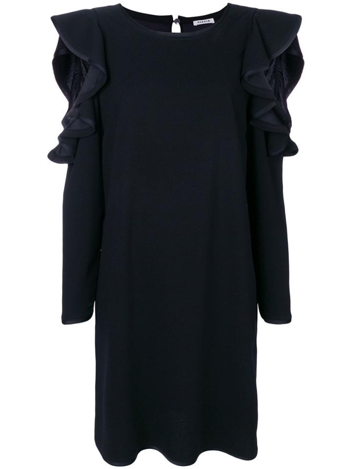 P.a.r.o.s.h. Pleated Sleeves Midi Dress - Blue