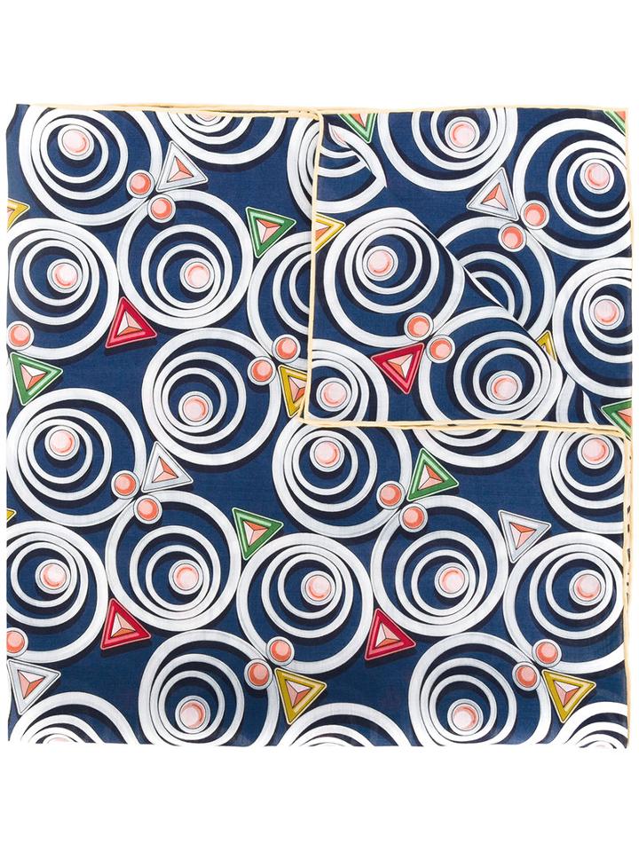Fendi - Hypnoteyes Scarf - Women - Silk/cotton - One Size, Blue, Silk/cotton