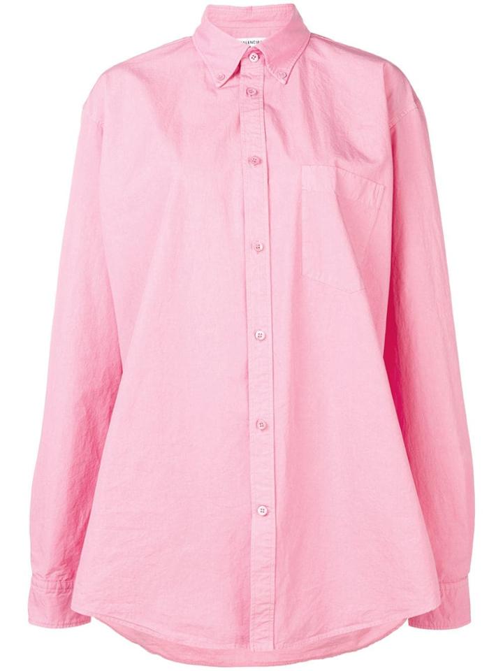 Balenciaga Logo Printed Shirt - Pink