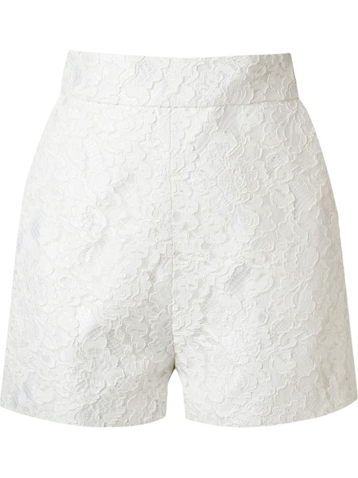 Martha Medeiros High Waist Lace Shorts