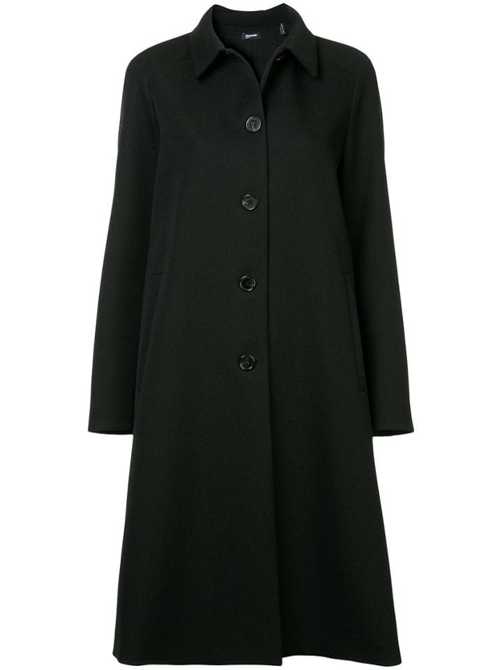Jil Sander Navy Classic Tailored Coat - Black