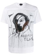 Comme Des Garçons Homme Plus Crinkle Print T-shirt - White