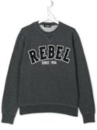 Dsquared2 Kids Rebel Print Sweatshirt, Boy's, Size: 14 Yrs, Grey
