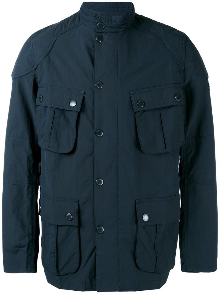 Barbour - Funnel Neck Jacket - Men - Cotton - Xl, Blue, Cotton