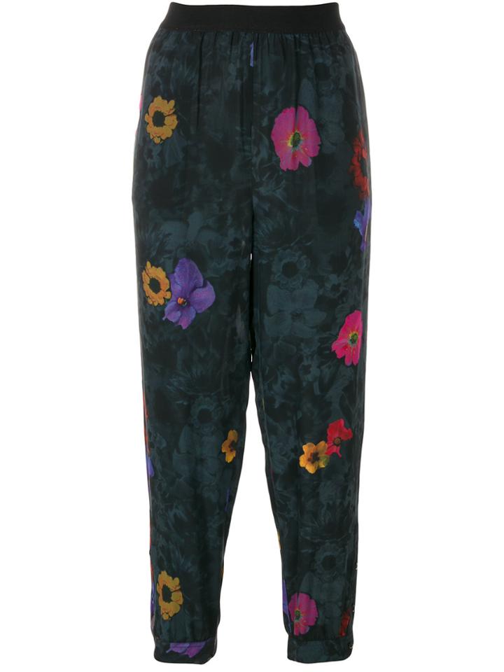 Diesel Floral Print Cropped Trousers - Multicolour