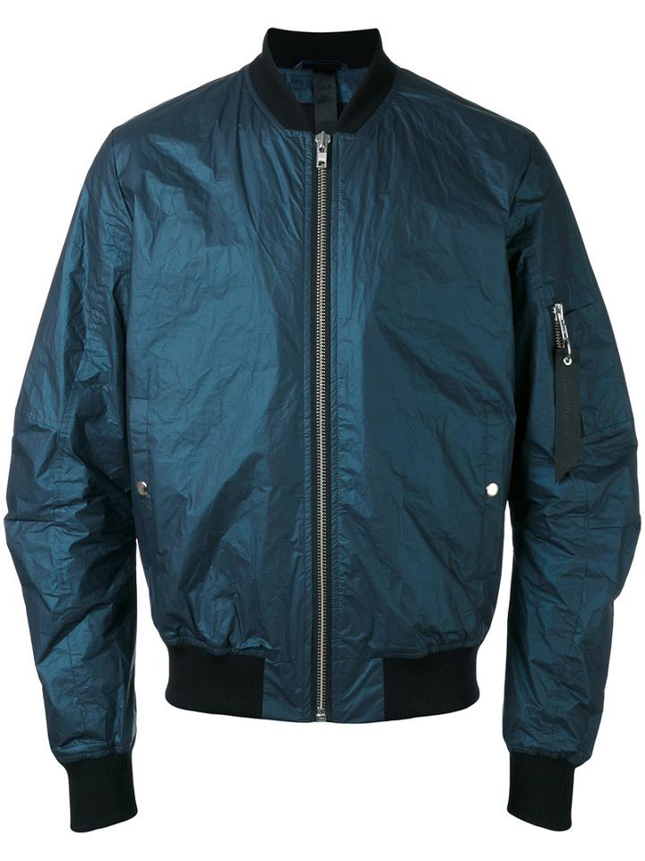 Odeur - 'tech' Bomber Jacket - Unisex - Polyethylene/polyurethane - S, Blue, Polyethylene/polyurethane