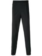 Kris Van Assche Micro Polka-dot Elastic Trimmed Trousers - Black