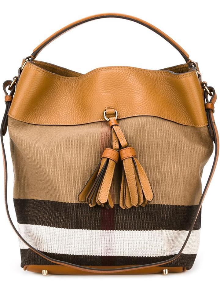 Burberry Medium Check Canvas Tote, Women's, Brown