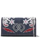 Dsquared2 - Embellished Denim Clutch Bag - Women - Cotton/polyamide/viscose/polyurethane Resin - One Size, Women's, Blue, Cotton/polyamide/viscose/polyurethane Resin
