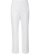 Delpozo 'basic Straight Line' Trousers, Women's, Size: 38, White, Cotton/polyamide