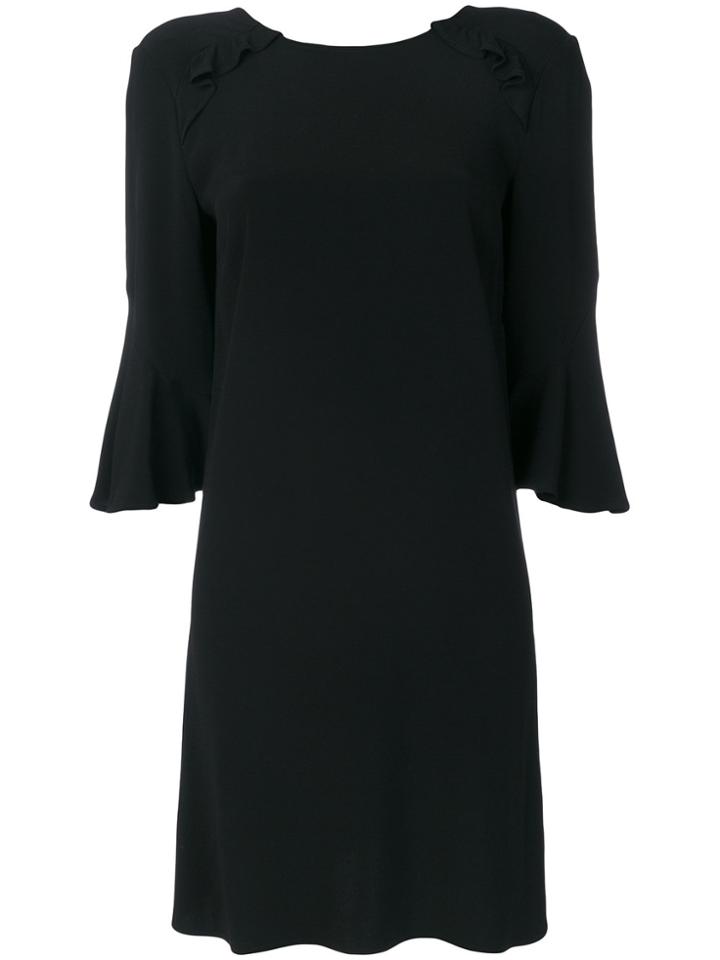 Liu Jo Frill Detail Shift Dress - Black