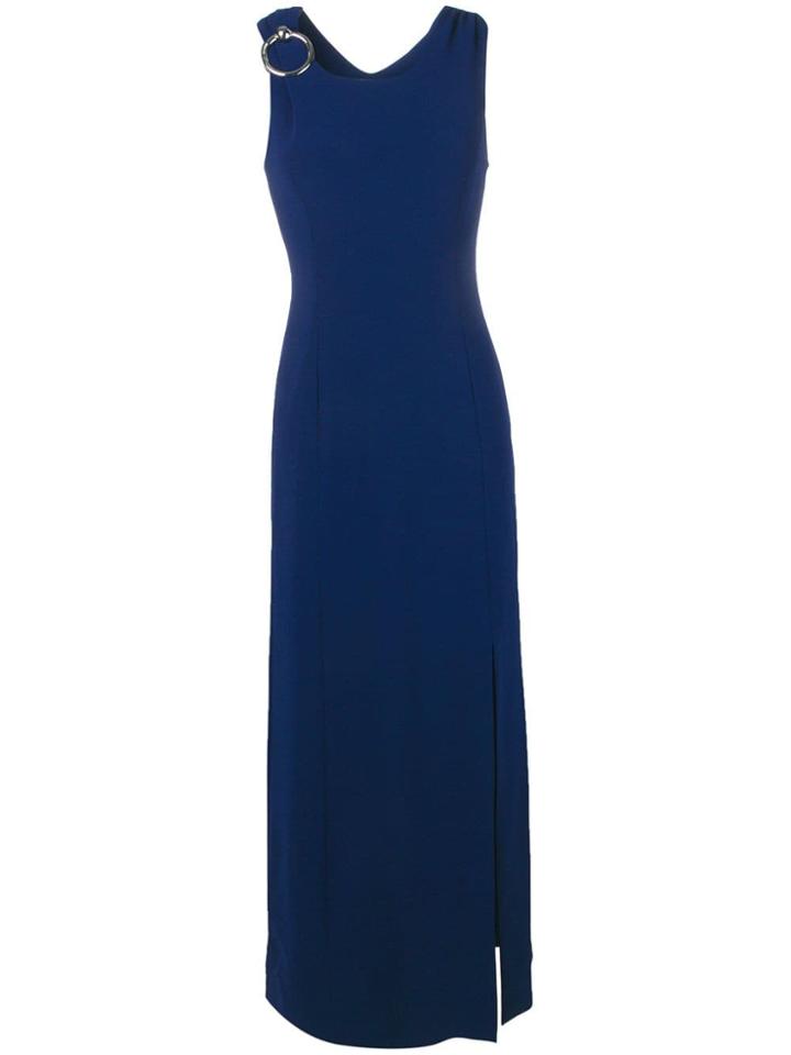 Boutique Moschino Side Slit Evening Dress - Blue